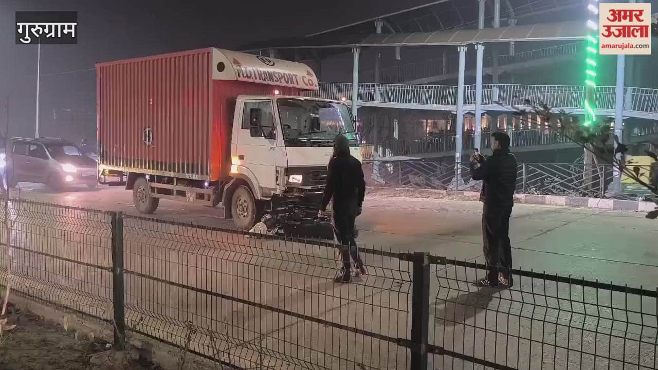 A motorcyclist was seriously injured after being hit by a truck