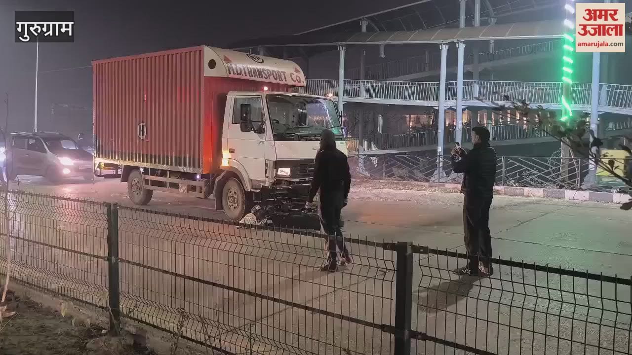 A motorcyclist was seriously injured after being hit by a truck