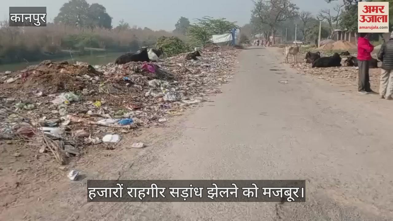कानपुर: कुरसौली-कल्याणपुर मार्ग पर कचरे का साम्राज्य; मुख्य सड़क बनी डंपिंग ग्राउंड