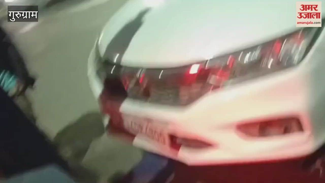 car collided with divider in Gurugram and civil engineer died video