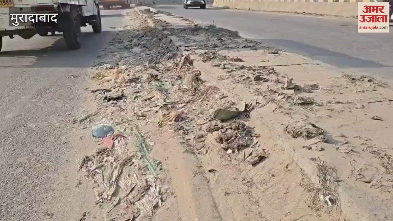 bridge railing is broken, and the dust accumulated on the road is causing accidents