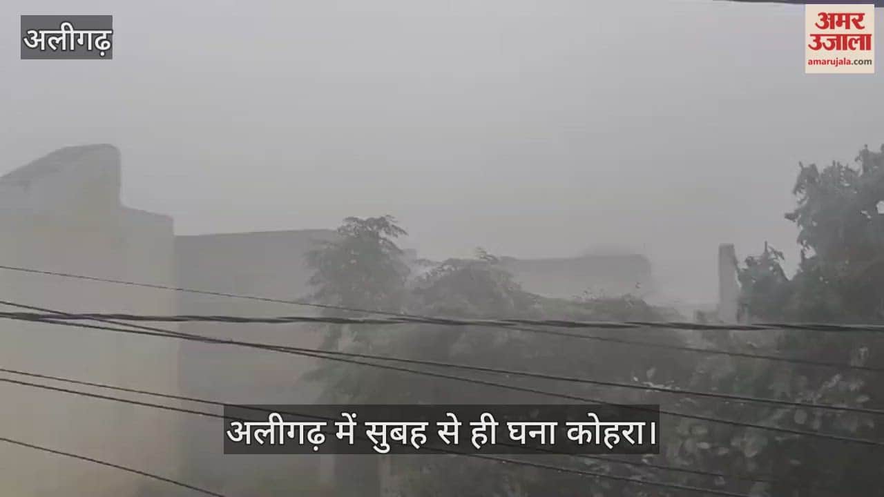 अलीगढ़ में सुबह से ही घना कोहरा