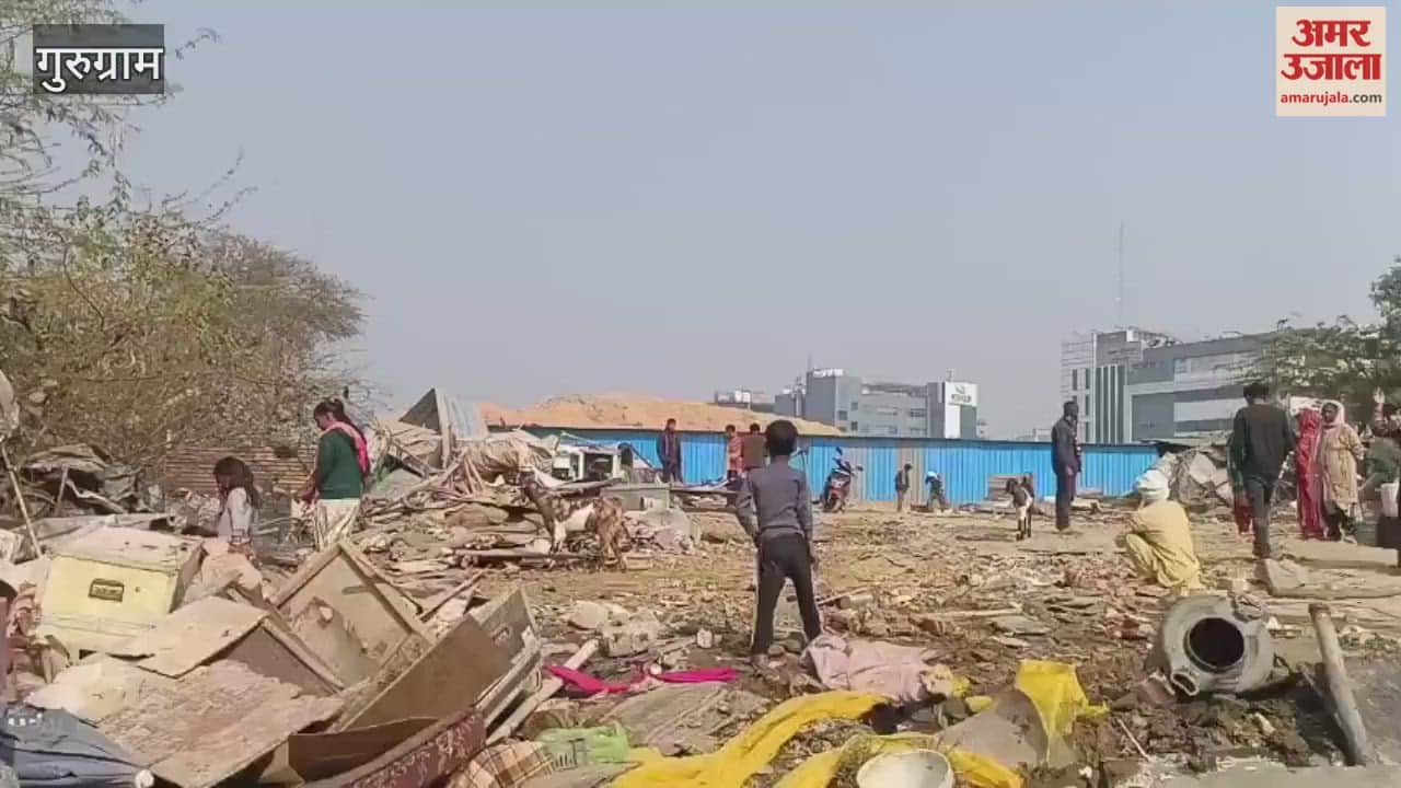 More than 100 illegal slums demolished by bulldozing in Gurugram
