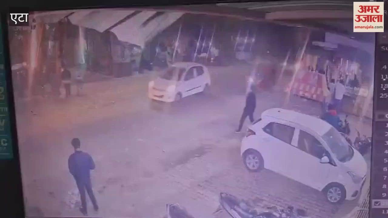 speeding car collided with several vehicles in etah