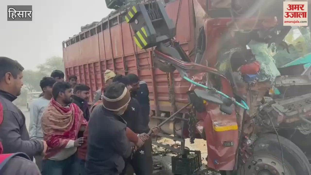 trailer and an Eicher Canter collided in Hansi, resulting in the death of the Canter driver