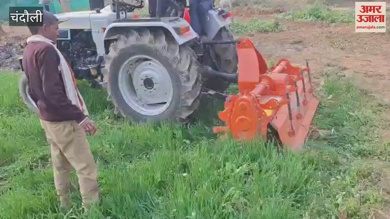 JCB used to destroy 12 bighas of wheat crop security trench was dug