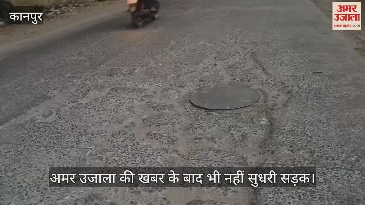 कानपुर: पनकी-अर्मापुर मार्ग पर गड्ढों का जाल, पैचवर्क के नाम पर हुई खानापूर्ति