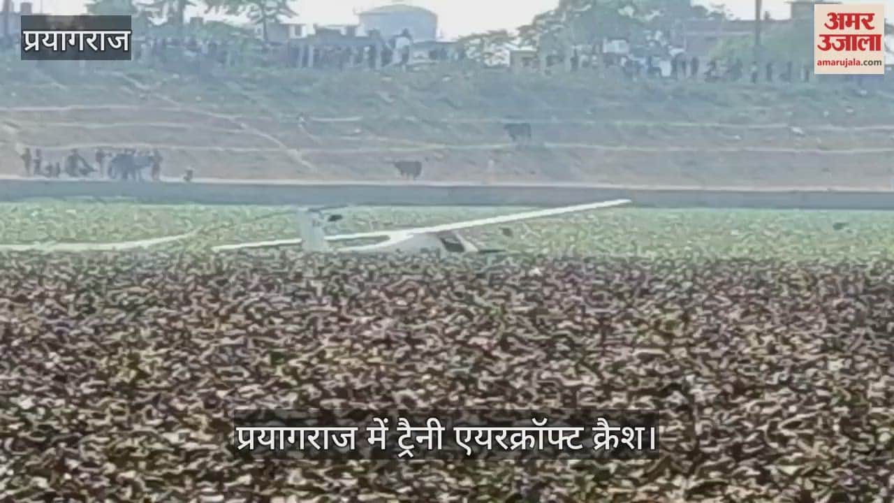 Trainee aircraft crashes in Prayagraj, falls into a pond near Civil Lines