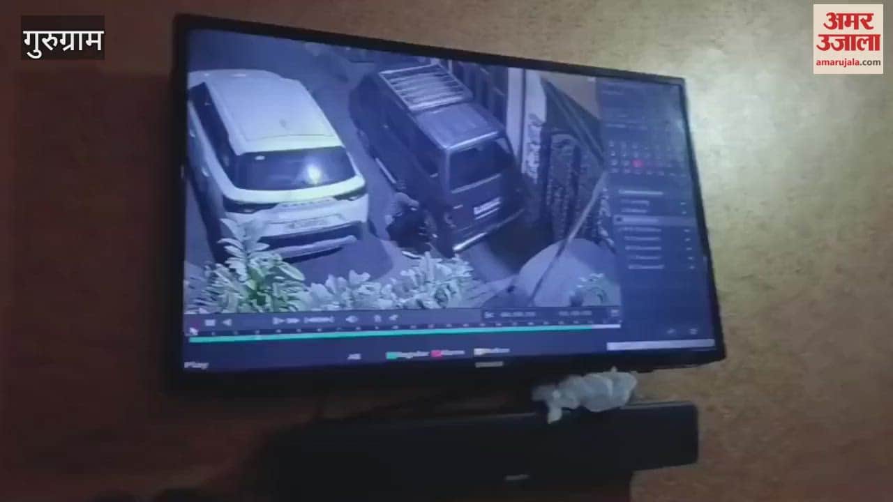 Eco car silencer stolen at midnight in Gurugram on CCTV