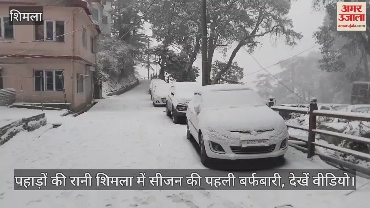 Shimla, the Queen of the Hills, witnesses the first snowfall of the season; watch the video.