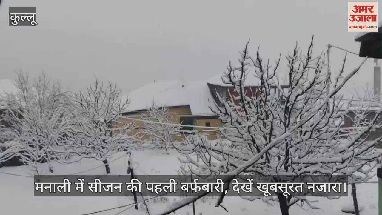 Manali witnesses the first snowfall of the season; see the beautiful sight.