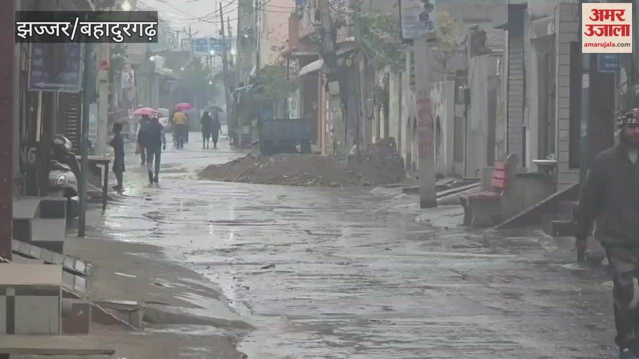 Light rain in Bahadurgarh, leading to a drop in temperature