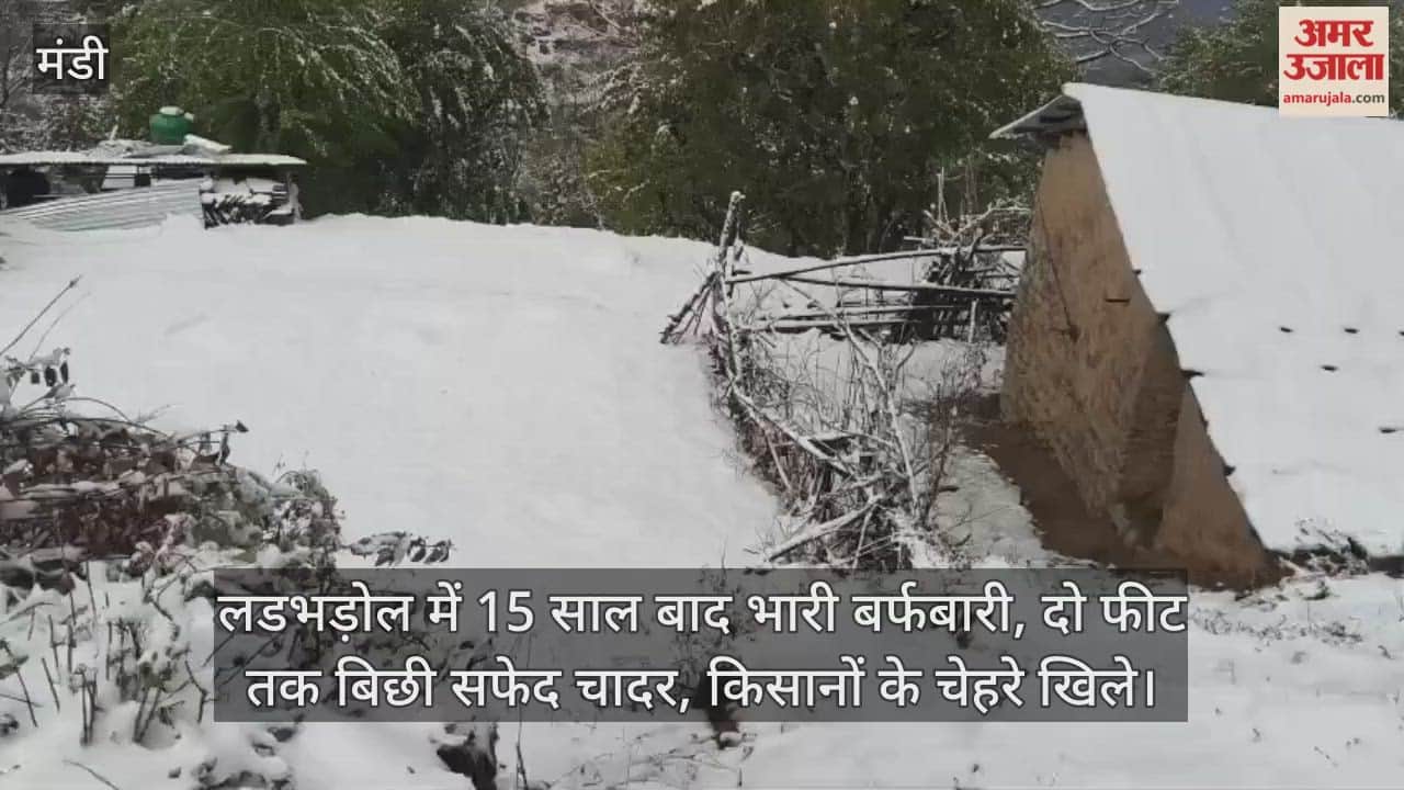 Ladbharol witnesses heavy snowfall after 15 years; a white blanket of snow covers the area up to two feet deep