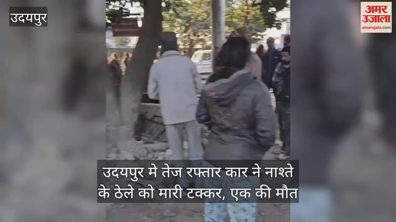 Udaipur News: Speeding car wreaks havoc, crushes breakfast cart, one dead