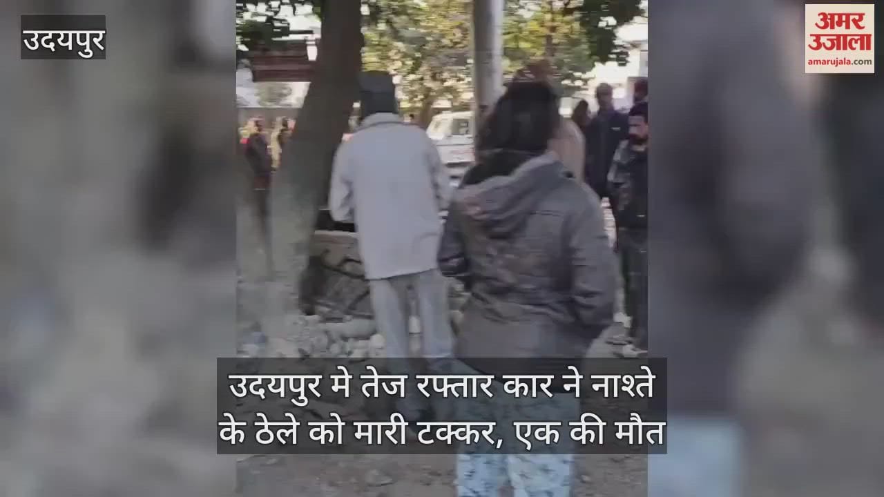 Udaipur News: Speeding car wreaks havoc, crushes breakfast cart, one dead