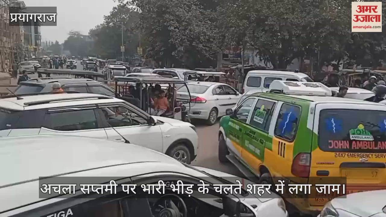 Heavy crowds on Achala Saptami caused traffic jams in the city, with vehicles crawling for hours.