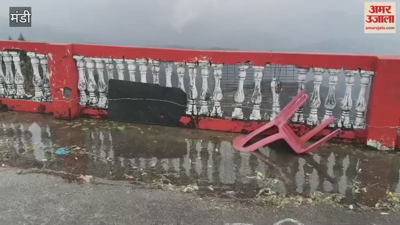 Mandi Three hours of devastation in Kamrughati of Nachan house roofs blown off power supply disrupted
