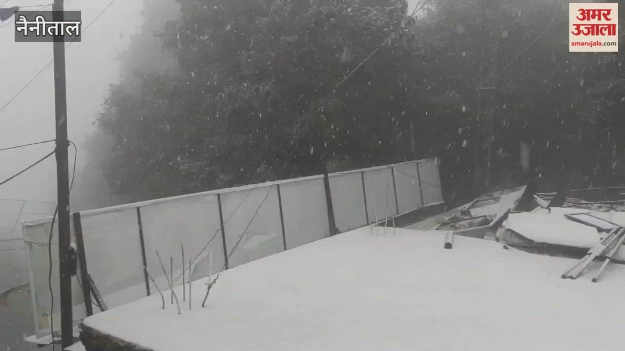 Snowfall in Nainital's Naina Peak