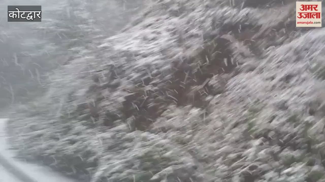 Kotdwar Snowfall: Snowfall occurred in Dhumakot and Lansdowne, bringing smiles to people's faces