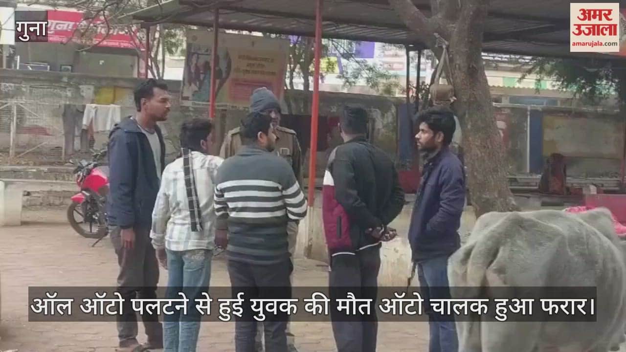 Guna News: Youth dies after being crushed under overturned auto, police search for absconding driver