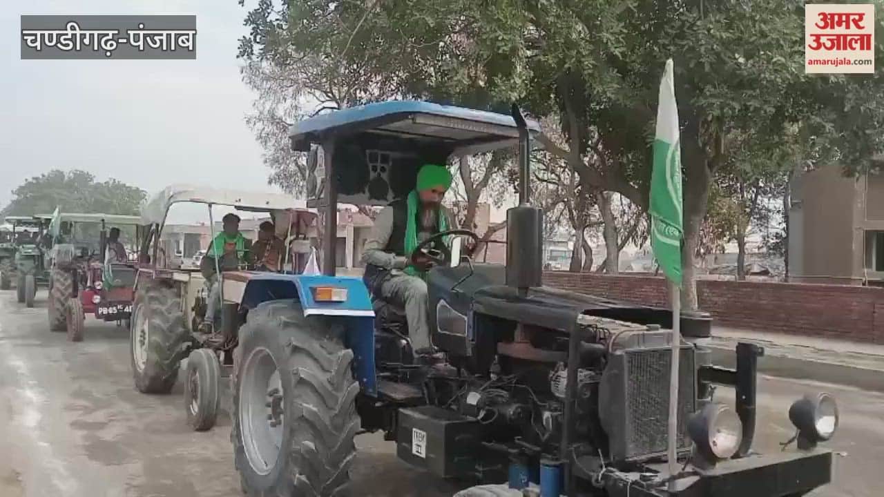 Farmers in Guruharsahai held a tractor march to press their demands.