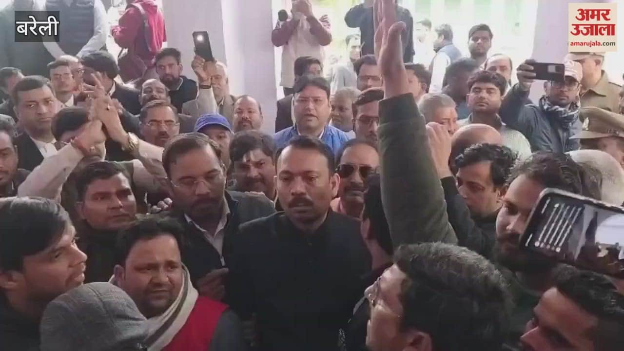 Alankar Agnihotri's protest outside the DM's office in Bareilly