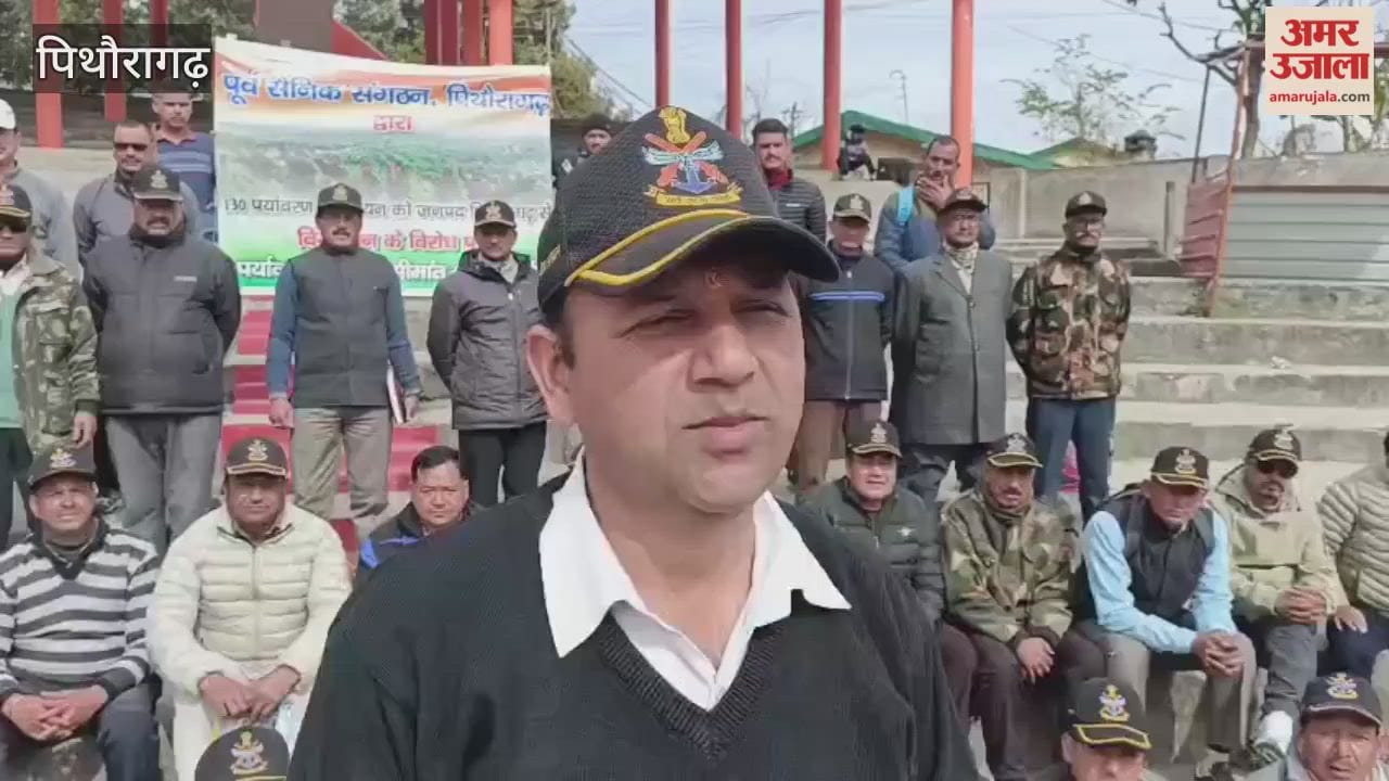Ex-servicemen started a sit-in protest against the shifting of the environmental battalion
