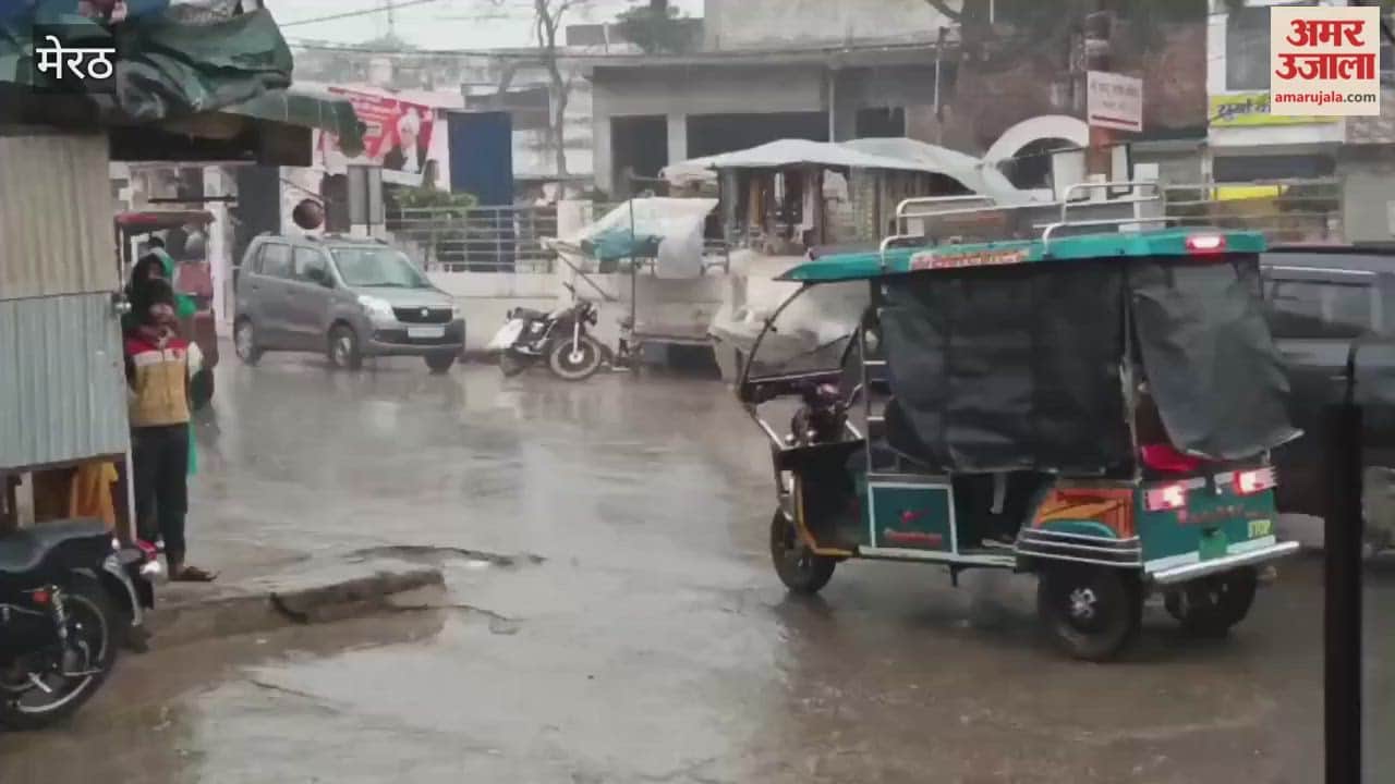 Meerut: Heavy rain in Mawana, shivering due to cold