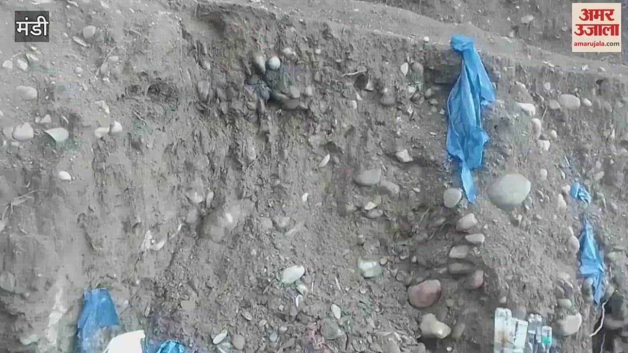 Mandi The wounds of the disaster have reopened a landslide threatens houses as the hillside crumbles