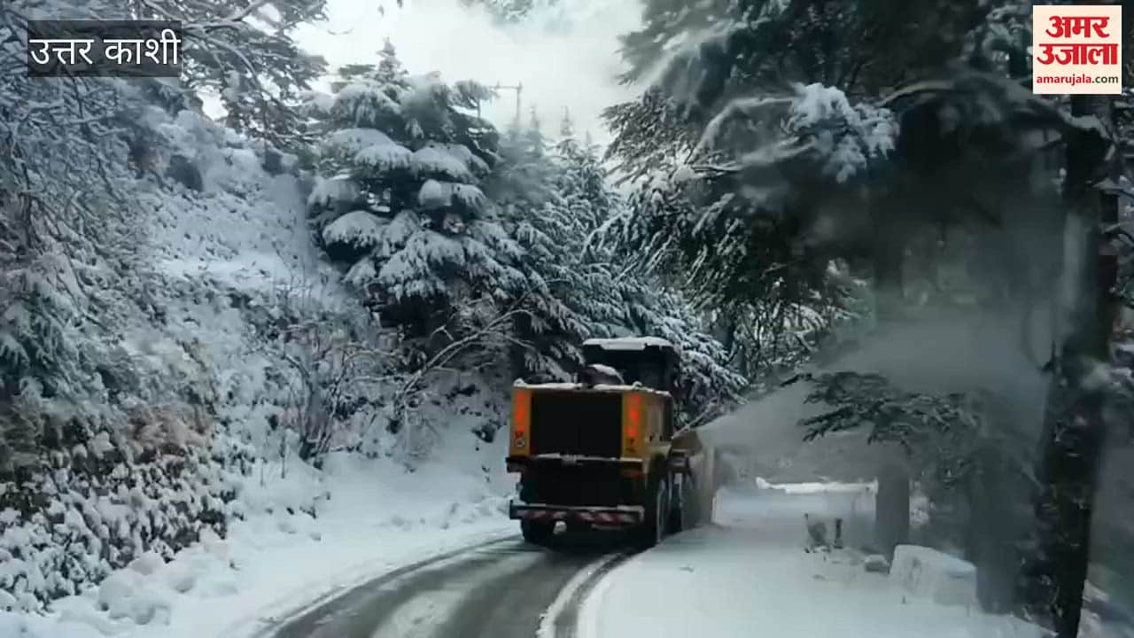 Uttarkashi: Harsil-Mukhba motor road closed; snow removal work continues between Gangotri and Sukhi Top