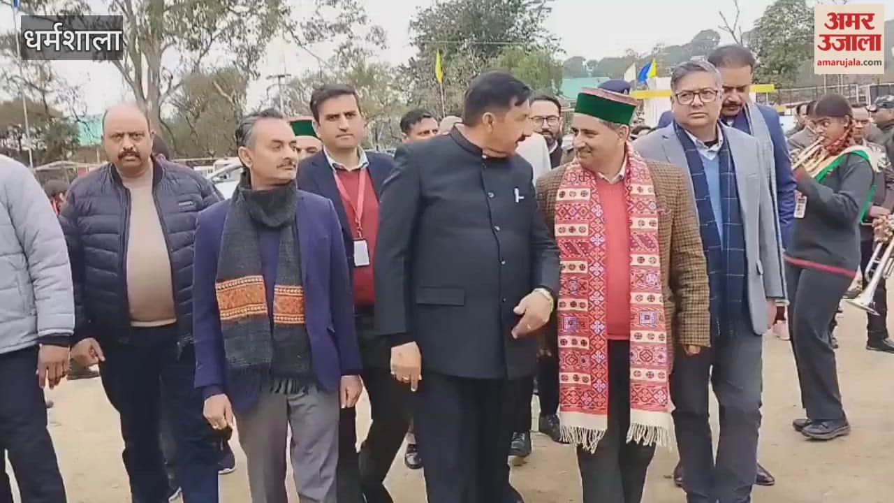 Dharamshala Deputy Chief Minister Mukesh Agnihotri hoisted the national flag at the police grounds in Dharamshala on Republic Day
