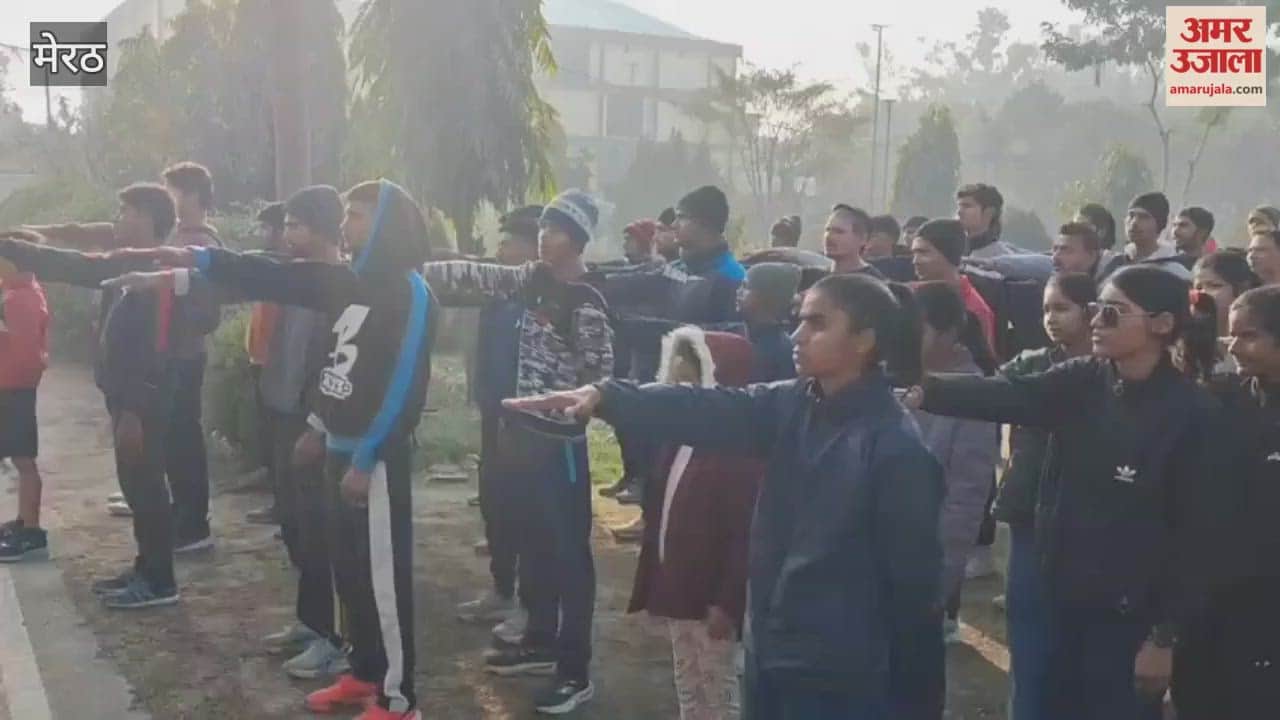 Meerut: Cross country race at Kailash Prakash Sports Stadium