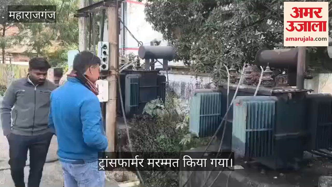 The transformer broke down and electrical workers were busy repairing it.