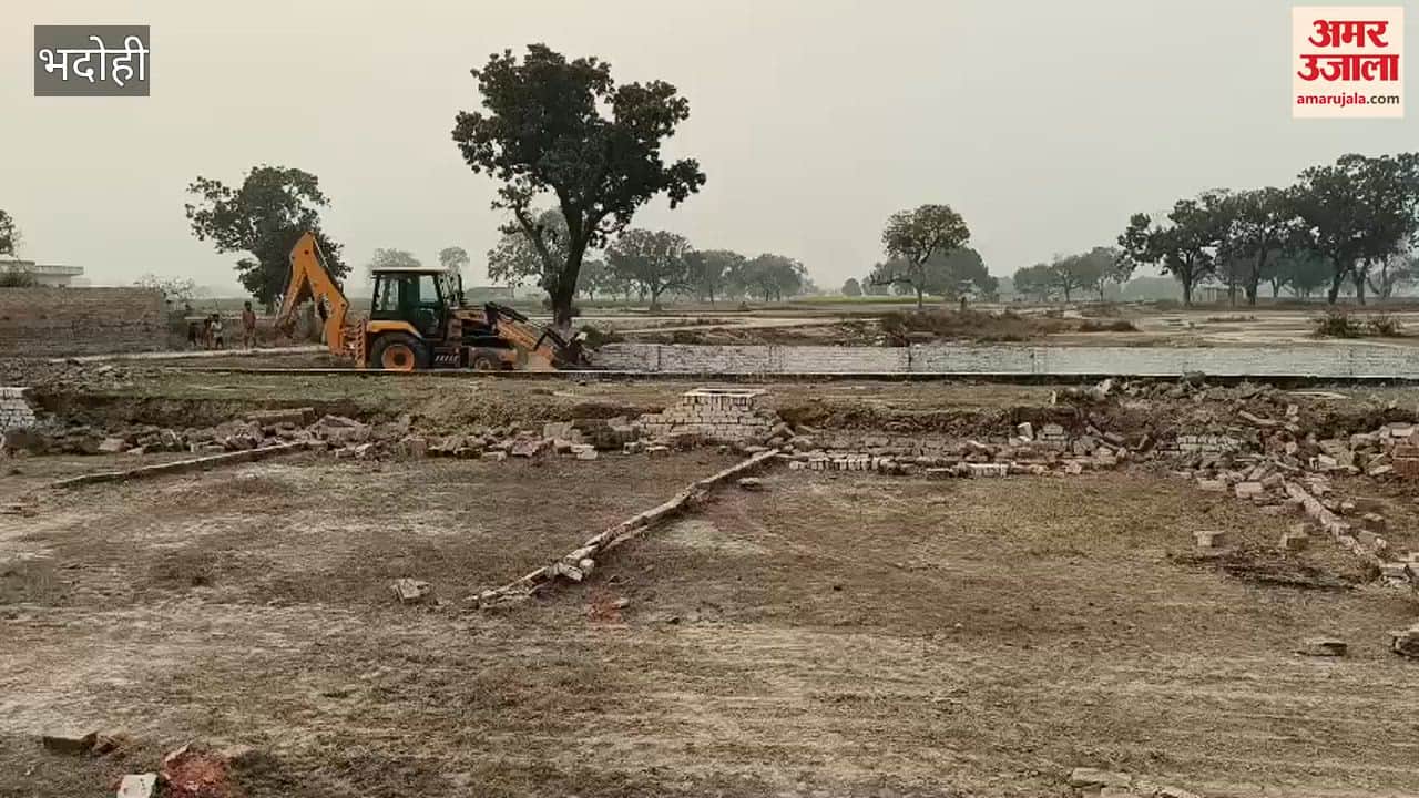 Bulldozer demolishes illegal constructions