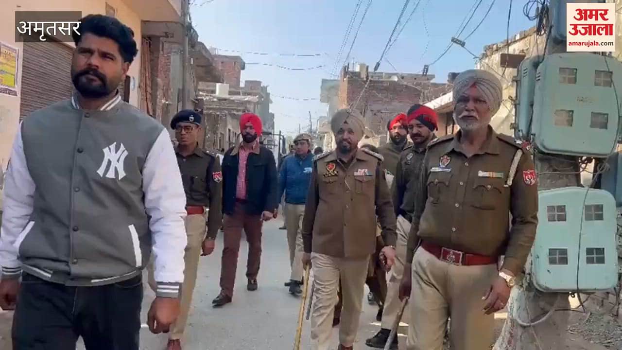 Police conducted a cordon and search operation in Guru ki Wadali.
