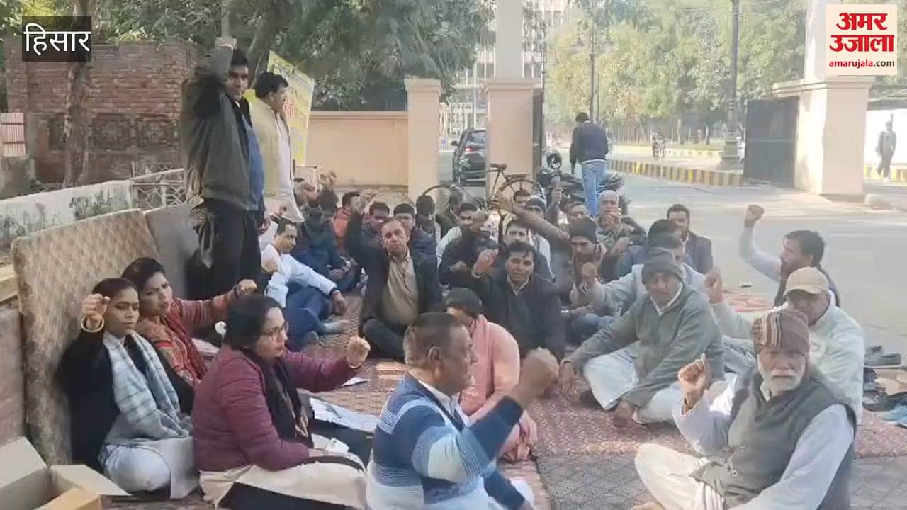 Patwaris (revenue officials) staged a protest outside the Hisar mini-secretariat, bringing public services to a halt.