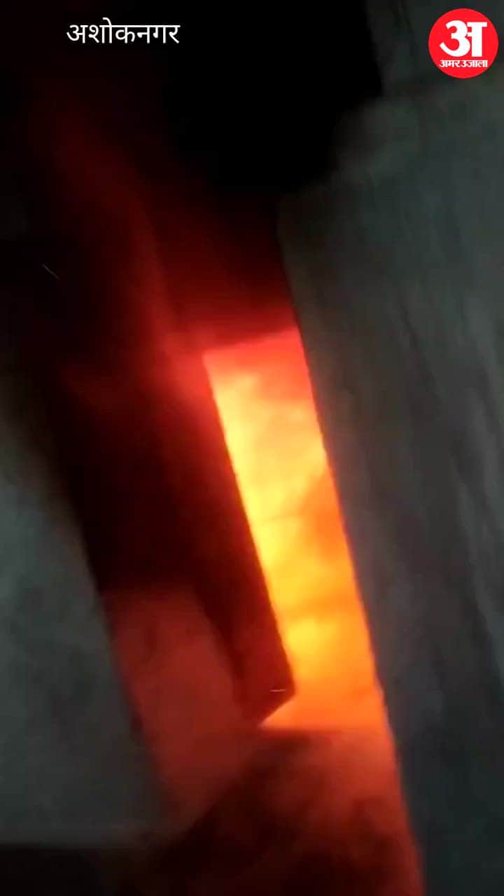 A short circuit sparked a fire, destroying household goods worth lakhs. couple suffering burns.