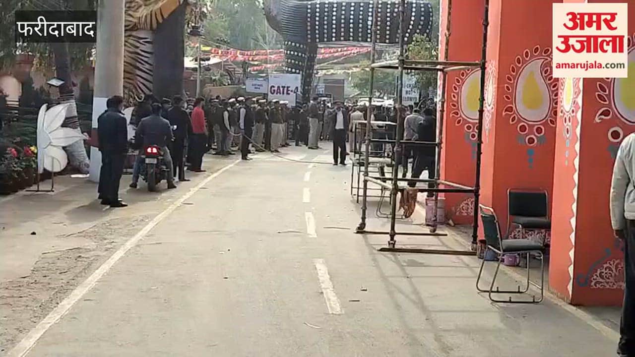 Haryana Tourism Minister Arvind Sharma arrived to review preparations for Surajkund Mela