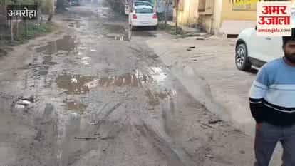 road in the health department's residential colony is in a dilapidated condition