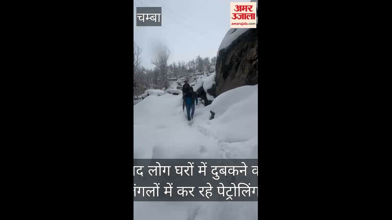 Following heavy snowfall, people are forced to stay indoors, while forest personnel are patrolling the forests.