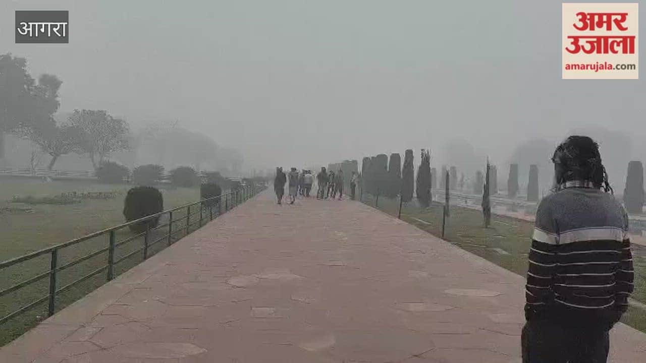 Taj Hidden Behind Thick Fog Visitors Wait for Hours in Vain