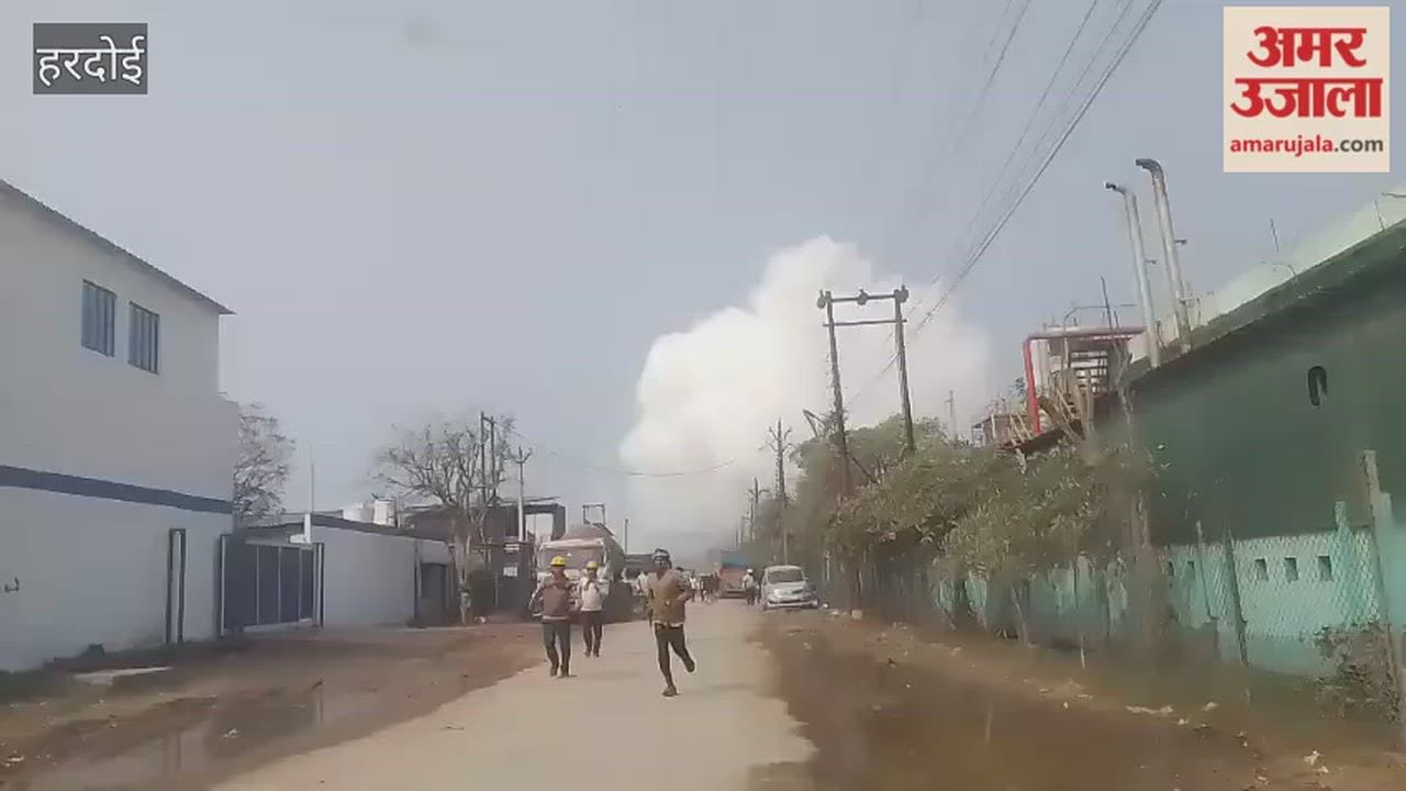 Panic Erupts as White Gas Cloud Rises from Factory