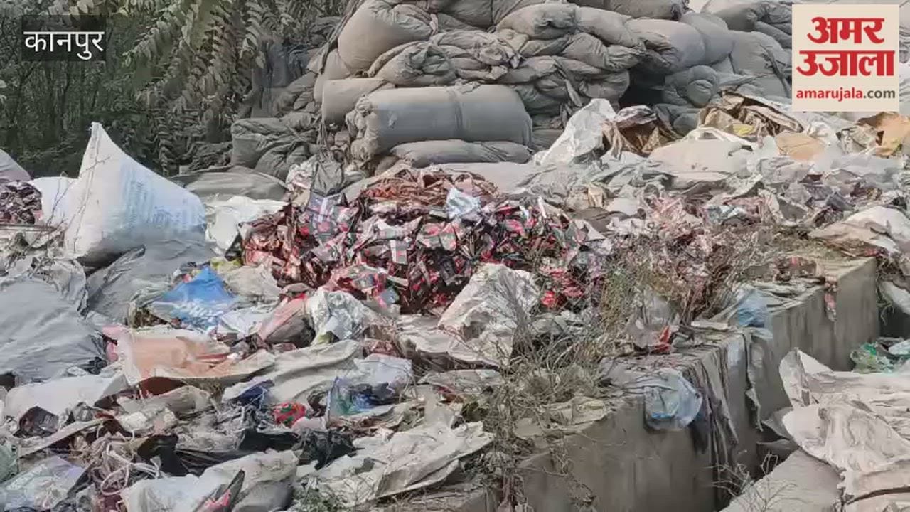 Kanpur: Huge pile of garbage in the park of Panki Industrial Area, Side Number 4
