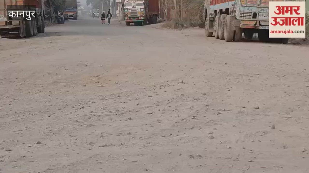 Kanpur: Dilapidated condition of the road leading to factories in Panki Side Number 4