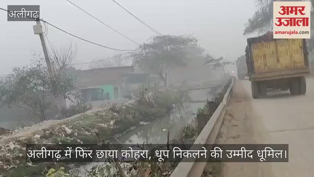 अलीगढ़ में फिर छाया कोहरा, धूप निकलने की उम्मीद धूमिल