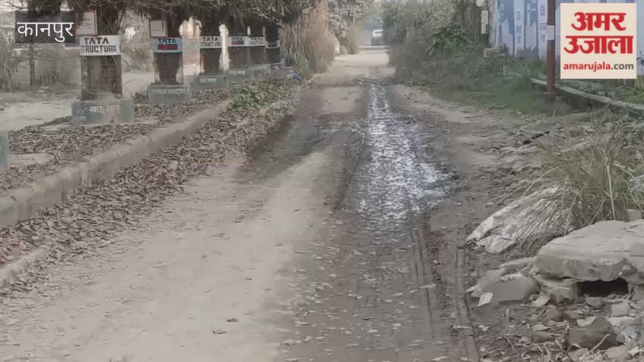 Kanpur: The double road in Panki Ispat Nagar is in a dilapidated condition