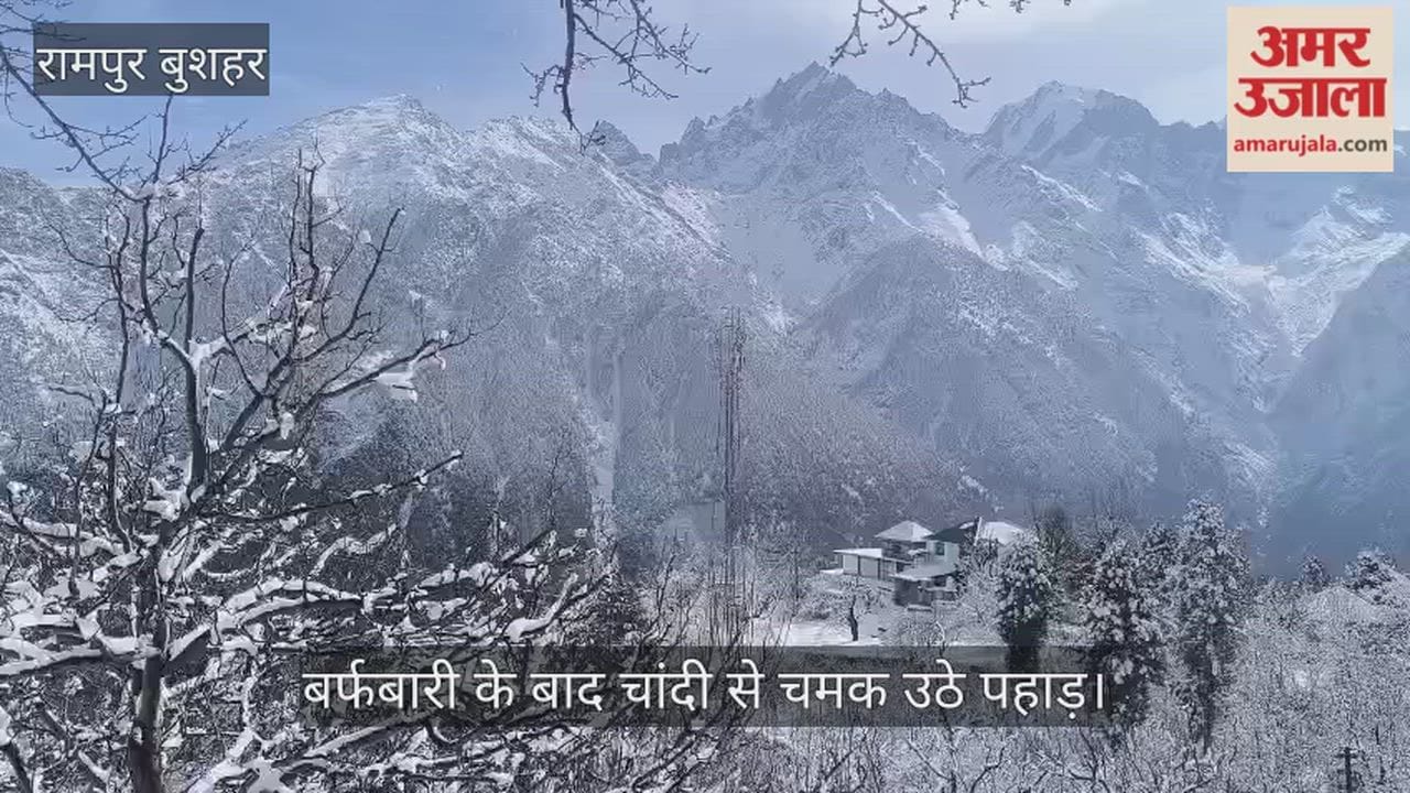 After the snowfall, the mountains shone like silver.