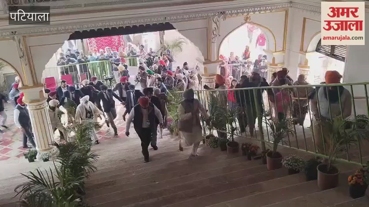 Dera Beas chief Gurinder Dhillon arrived at Hira Mahal in Nabha.