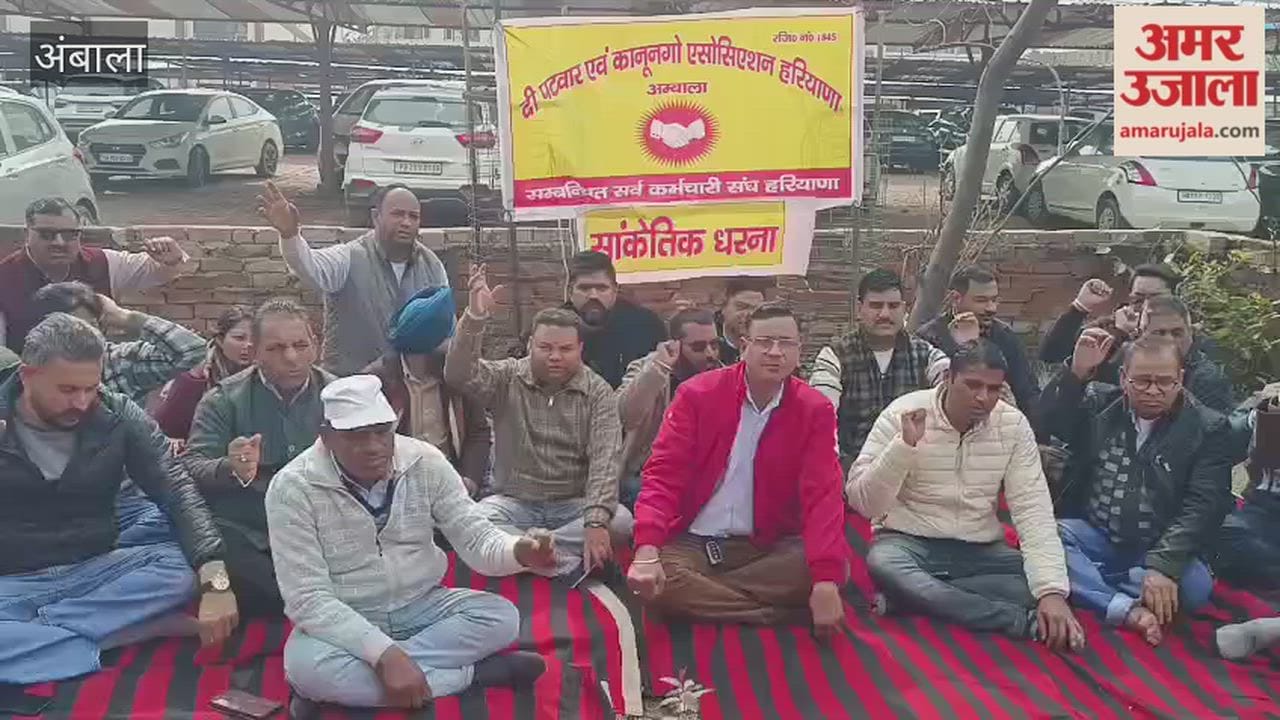 Patwaris went on strike in Ambala