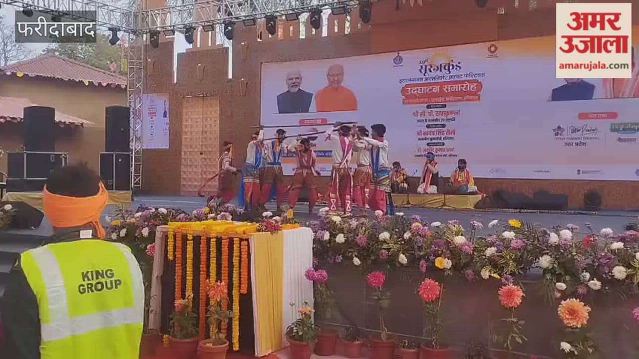 Artists showcased their cultural talents at the main stage of the Surajkund Mela